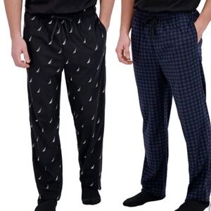 Nautica Men's Black Sailboat and Blue 2 pants set size medium very soft